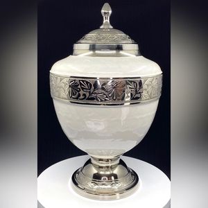 Handmade Metal Urns for Human Ashes Adult Male & Female for Funeral Keepsake Urn for Adult Funeral <b>Memorial</b> Ashes Container Jar - Product Image 6