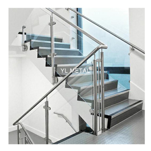 YL METAL Stainless 304 316 Outdoor Tempered Glass <strong>Railing</strong> Design for <strong>Balcony</strong> <strong>Railing</strong> - Product Image 1