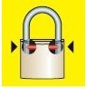 BURG-WCHTER Brass Cylinder <b>Padlock</b> 51.1 mm Lock Body Width for Fencing Trellis & Gates - Product Image 3
