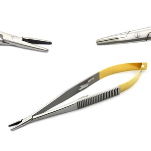 Porte-aiguille dentaire Castroviejo avec micro instruments chirurgicaux en carbure de tungstène en acier inoxydable - Product Image 2