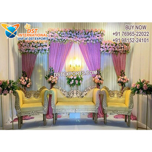 Les plus jolies chaises et canapés de réception de mariage pour mariée et marié, de scène et de réception indienne - Product Image 1