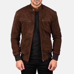 Veste en daim pour homme, look bomber, laine intérieure, qualité supérieure, audacieuse et raffinée, veste en daim ultime pour homme - Product Image 3