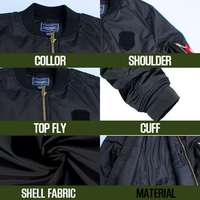 Printemps-Automne Nouveau Blouson aviateur pour enfants pour garçons Coupe-vent pur avec fermeture à glissière pour enfants Vestes