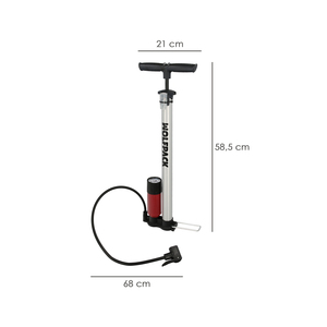 Bomba de Inflado con Manómetro. Boquilla Doble para Válvulas Presta y Schrader Con Adaptadores. O/ 32 x 500 mm. - Product Image 2