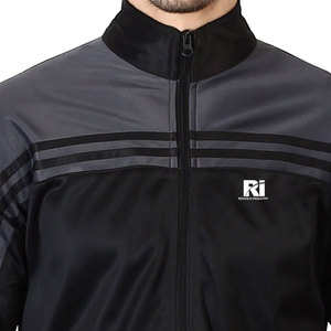 Ensembles de course légers 100% coton pour hommes Conception à glissière confortable Survêtements d'hiver respirants Motif solide Fabriqué au Pakistan - Product Image 5