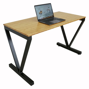 Modern Bamboo <b>Computer</b> <b>Desk</b> 120x60cm Assembled with Iron Legs - Product Image 2