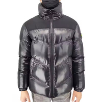 Veste d'hiver matelassée en nylon pour homme, style outdoor, avec rembourrage en duvet de canard, fermeture éclair en satin, parka d'extérieur, taille plus, style urbain