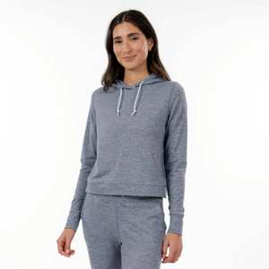 Livraison rapide à bas prix pour femmes léger Style décontracté devant maillot à capuche femmes vêtements de sport gris essentiel à capuche - Product Image 1