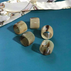 Buffalo Horn Scarf Ring with Smooth Polish Adding Soft Elegance and Secure Hold to Any Scarf High Quality - Product Image 1