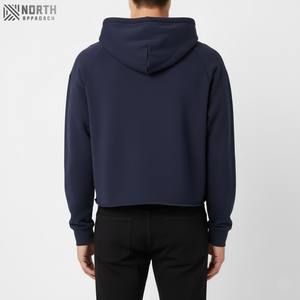 2025 Latest Design Women's Winter <b>Crop</b> <b>Top</b> Pullover Hoodies High Quality & Fashionable Solid Color 100% Cotton Reversible Hombre - Product Image 5