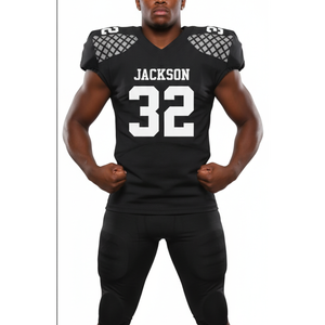 Maillots de football américain de sublimation en gros 2026, pantalons d'entraînement, manches courtes, uniformes personnalisables en polyester pour adultes et jeunes - Product Image 3