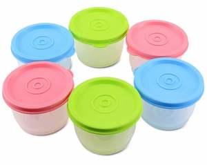 BPA Free <b>Plastic</b> <b>Food</b> Container Set 6 Pcs Airtight Leakproof Microwave Freezer Dishwasher Safe Varying Sizes Wholesale Bulk - Product Image 5