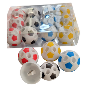 Temperino per matite in metallo a forma di pallone da calcio - Product Image 1