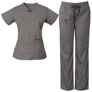 Women's Medical <b>Scrubs</b> Nurse Uniform Top Woven Fabric <b>Scrub</b> <b>Sets</b> for Hospitals OEM Service Available - Product Image 3