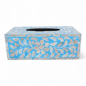 Caja de Pañuelos de Nácar Hecha a Mano al por Mayor, Caja de Pañuelos Decorativa con Incrustaciones de Concha - Product Image 1