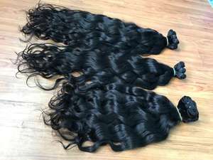 Mechones de Cabello Natural Sin Procesar, Cabello Humano Indio, Cabello Virgen Vietnamita con Cutícula Alineada, Tejido de Cabello Remy con Doble Trama a Máquina - Product Image 3