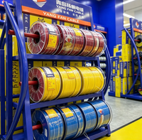 Présentoir Commercial Robuste en Métal pour Bobines de Câbles Électriques – Support de Présentation pour Magasins de Détail