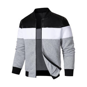 Chaquetas universitarias de invierno de hombre de lana cepillada CVC de alta calidad con estampado de logotipo de alta calidad al por mayor chaqueta universitaria lisa en blanco - Product Image 1