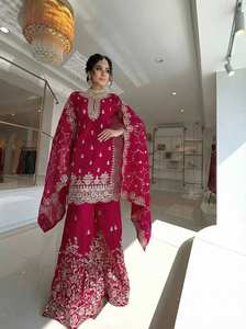 Salwar Kameez Moderno de Estilo Tradicional Indio para Fiestas y Bodas, Top-Dupatta Personalizable y Elegante - Product Image 5