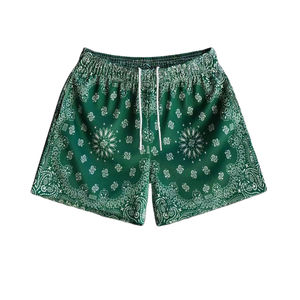 Short de plage de gymnastique pour hommes taille moyenne tissée à séchage rapide avec poches et fermeture à cordon imprimé short décontracté pour hommes vente en gros OEM - Product Image 1