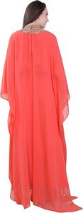 Elegante vestido de mujer de cuerpo entero con cuentas Abaya cristal adornado con patrón antiestático para musulmanes para fiestas - Product Image 4