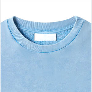 Sudaderas de mujer de último diseño de tela suave Sudaderas de mujer de manga larga con logotipo personalizado Sudaderas de mujer azul claro - Product Image 5