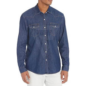 Camisa de Mezclilla de Manga Larga para Hombre, Nueva Llegada de Fábrica, Personalizada, al por Mayor, 100% Algodón, Ecológica, de Secado Rápido, a la Moda - Product Image 2