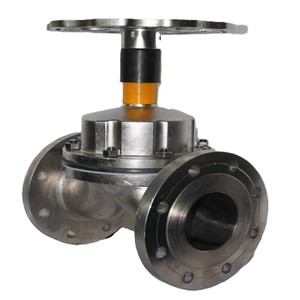 Usine directe ANSI DIN Standard manuel en acier inoxydable vanne à diaphragme haute température médias d'huile vannes de puissance appropriées - Product Image 1