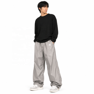 Breathable Lightweight men's pants Baggy <b>Trousers</b> <b>Elastic</b> <b>Waist</b> Loose Fit Street Fashion Training Bottoms Bulk Clothing Supplier - Product Image 1
