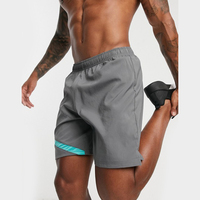 Pantalones Cortos Deportivos para Hombre, de Secado Rápido, Transpirables, 100% Algodón, Cintura Elástica, Color Sólido, en Oferta