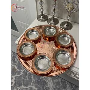 ถาดทองแดงพร้อมโลหะเคลือบเงาสำหรับโรงแรมและบ้านถาดเสิร์ฟอเนกประสงค์จากอินเดีย - Product Image 4