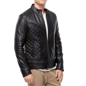 แจ็คเก็ตผ้าใบหนังแท้สำหรับผู้ชายเสื้อแจ็กเก็ตฤดูหนาวเสื้อแจ็กเก็ตผ้าแคนวาสสีบล็อคสีออกใหม่ล่าสุด2022 - Product Image 4