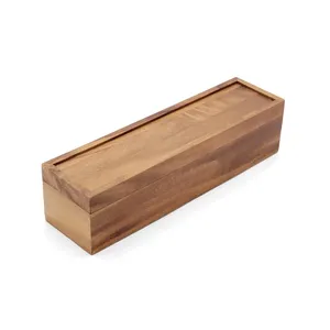 Caja de té hecha a mano de madera de alta calidad, soporte de bolsa de té duradero en forma cuadrada para cocina, hotel, hogar y oficina - Product Image 3