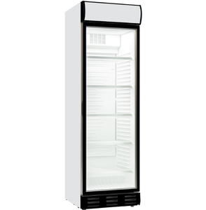 Enfriador de Bebidas de 382L con Puerta de Vidrio y Enfriamiento Directo Sin Escarcha, Listo para Enviar - Vitrina Exhibidora para Supermercados - Product Image 3