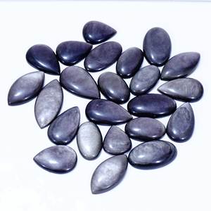 Natural Silver <b>Obsidian</b> Loose Cabochon Gemstones Silver <b>Obsidian</b> Wholesale Energy Healing Tumbled Cabochon Loose Gemstones - Product Image 6