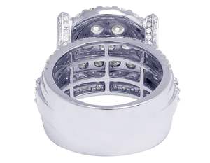 Anillo clásico de moissanita Hip Hop para hombre VVS Clarity Round Diamond en plata 925 - Product Image 6