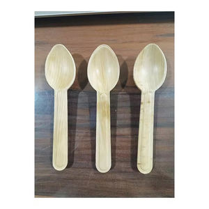 Cucharas de hoja de palma biodegradables ecológicas de la mejor calidad, cubiertos desechables para fiestas. - Product Image 6