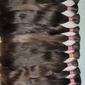 Vente en gros d'extensions de cheveux crus vierges authentiques indiens Remy extensions de cheveux humains Super Wave droites ondulées naturelles de meilleure qualité - Product Image 1