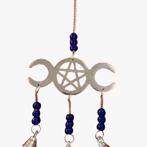 Campanas de Viento de Latón Personalizadas de Moda, Símbolo de la Paz, Cuentas Verdes, Campana Colgante para Decoración del Hogar, Metal, por Proveedores Indios - Product Image 1