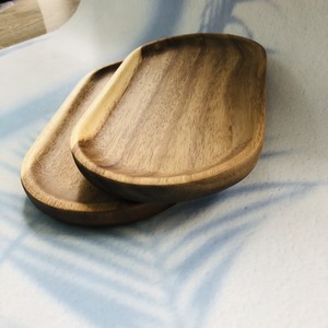 Plateau ovale en ACACIA naturel de haute qualité plateau de service à café et thé assiette décorative ustensiles de table de mariage fabriqués par VITRAPRO - Product Image 5