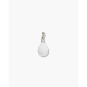 Collier tendance en cuivre plaqué rhodium et or avec pendentif gouttelette, perle de diamant et motif cœur - Product Image 3
