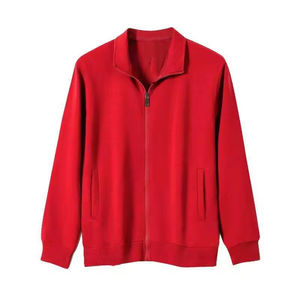 Veste de travail pour homme à fermeture éclair sur le devant, poche, manches longues, col montant, poignets élastiques, style uniforme d'hôpital personnalisé - Product Image 4