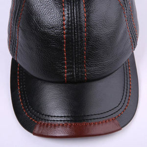 หมวกหนังแท้สำหรับทั้ง100% ชายและหญิงดีไซน์ปักโลโก้แบบ6แผงสำหรับใช้งานกลางแจ้ง4ฤดู - Product Image 2