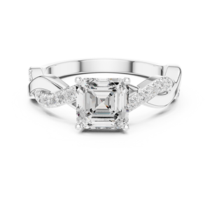 Anillo de compromiso de 14K para mujer con piedra central - Product Image 5