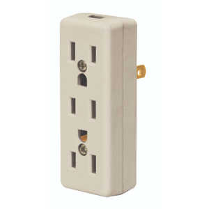 Multiprise Volteck MUL-305 Triple avec 6 prises AC, mise à la terre standard, 125V 15A, matériau ABS, compatible Wi-Fi, usage résidentiel - Product Image 1