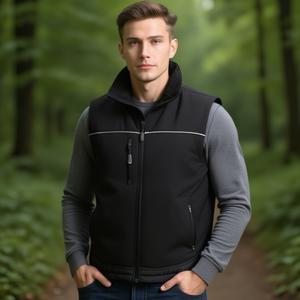 Gilet Softshell de Travail Taille L Noir ELYSEE Confortable - Product Image 3