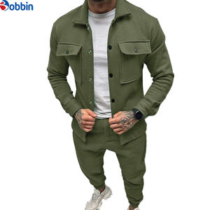 Ensemble de jogging décontracté pour homme, logo personnalisé, 50% coton, 45% polyester, tenue de sport de loisirs, jogging de course, streetwear, 2 pièces - Product Image 2