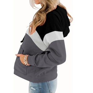 Pull à capuche tricoté imprimé pour femme, personnalisable avec logo, décontracté, hiver, design uni, vente en gros, 100 % coton – Meilleures ventes - Product Image 6