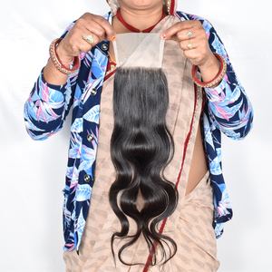 Nouvelle Extension de trame de cheveux soyeux indiens vierges de la meilleure qualité Vague de corps dessinée unique avec des Styles de vague profonde de vague d'eau brillante à vendre - Product Image 1