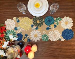 Chemin de table perlé de haute qualité, travail manuel perlé avec motif floral personnalisé, chemins de table à bas prix pour - Product Image 2